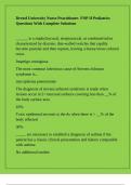 Pediatrics-FNPII Drexel University -Drexel University Nurse Practitioner- FNP II Pediatrics Questions With Complete Solutions