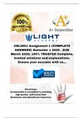 CSL2601 Assignment 1 (COMPLETE ANSWERS) Semester 1 2025 - DUE March 2025; 100% TRUSTED Complete, trusted solutions and explanations.