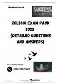 ZOL2601 EXAM PACK 2025  {DETAILED QUESTIONS AND ANSWERS}