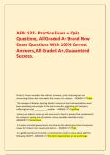   AFM 132 - Practice Exam + Quiz Questions, All Graded A+ Brand New Exam Questions With 100% Correct Answers, All Graded A+, Guaranteed Success.