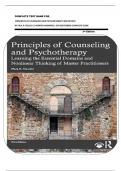 COMPLETE TEST BANK FOR_  PRINCIPLES OF COUNSELING AND PSYCHOTHERAPY 3RD EDITION BY PAUL R. PELUSO ||VERIFIED ANSWERS|| 978-0367538606 COMPLETE GUIDE