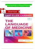 TEST BANK FOR The Language of Medicine 13th Edition by Davi-Ellen Chabner ,All Chapters 1-22 Latest Fully Covered Newest 2025 Version