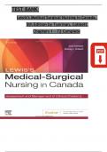 Test Bank for Lewis's Medical-Surgical Nursing in Canada, 5th Edition(Tyerman, 2023), Chapter 1-72 | All Chapters