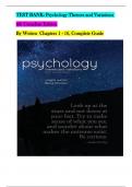 TEST BANK: Psychology Themes and Variations  4th Canadian Edition By Weiten  Chapters 1 - 16, Complete Guide