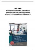 Test bank  for Human Resource Information Systems Basics  Applications and Future Directions 5th Edition  by Richard D. Johnso and Carlson All Chapters 1-17