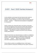 CHST - Test 2 2025 Verified Answers!!