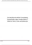 Test Bank For Ebersole and Hess- Gerontological Nursing & Healthy Aging,2024 (5th Canadian Edition) / Test Bank for Ebersole and Hess Gerontological Nursing and Healthy Aging 5th Edition Touhy / All Chapters 1-28 / Full Complete