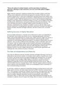 “Discuss the notion of academic integrity, and the expectations of studying at university; reflecting on what it means for you to be a successful student in Higher Education.”