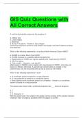 GIS Quiz Questions with All Correct Answers  