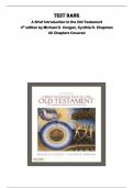 Test Bank for A Brief Introduction to the Old Testament  4 th  edition by Michael D. Coogan, Cynthia R. Chapman  All Chapters Covered