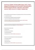 Package deal  for NR606 / NR 606 Week 2&3 Review combined Questions & Verified Answers (Latest 2025 / 2026): Diagnosis & Management in Psychiatric Mental Health II Practicum-(Chamberlain)