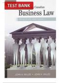 Test Bank - Contemporary Canadian Business Law, Principles and Cases 12th Edition by Willes, All Chapters 1 to 35 Covered, Verified Latest Edition