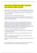 Rosenhan's Study- OCR PSYCHOLOGY Question and answers correctly solved   What is the aim of Rosenhan's study? - correct  answer  To test the hypothesis that psychiatrists cannot reliably tell the difference between people who are sane and th