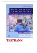 Test Bank For Radiologic Science for Technologists 12th Edition by Bushong Chapter 1-40 -Updated 2024/25.