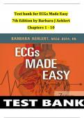 Test bank for ECGs Made Easy 7th Edition by Barbara J Aehlert Chapters 1 - 10