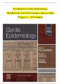 Test Bank For Gordis Epidemiology 7th Edition By David D Celentano; Moyses Szklo Chapters 1 - 20 Complete