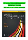 TEST BANK For Essentials of Nursing Leadership & Management 8th Edition 2024, by Sally A. Weiss, Verified Chapters 1 - 16, Complete Newest Version