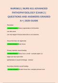 NURS611 | NURS 611 ADVANCED PATHOPHYSIOLOGY EXAM 2 | QUESTIONS AND ANSWERS GRADED A+ | 2025 GUIDE