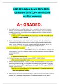 AINS 101 Actual Exam 2025-2026. Questions with 100% correct and verified answers.  A+ GRADED.