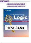 Test Bank for A Concise Introduction to Logic, 14th Edition by Patrick J. Hurley