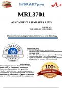 MRL3701 Assignment 1 Semester 1 due 25 March 2025