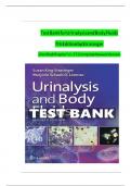 TEST BANK For Urinalysis and Body Fluids, 7th Edition by Strasinger | Verified Chapters 1 - 17 | Complete Newest Version