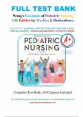 Test Bank For Wongs Essentials of Pediatric Nursing 11th Edition Hockenberry; Wilson; Rodgers ISBN:9780323624190, Chapter 1-31| Complete Guide.