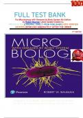 FULL TEST BANK For Microbiology with Diseases by Body System 5th Edition by Robert Bauman Latest Update Graded A+     