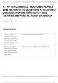 ATI PN FUNDAMENTAL PROCTORED NEWEST 2025 TEST BANK 470 QUESTIONS AND CORRECT DETAILED ANSWERS WITH RATIONALES (VERIFIED ANSWERS) |ALREADY GRADED A+