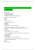 PRM 2025 EXAM QUESTIONS AND ANSWERS 