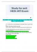 ALL HESI? ATI EXIT Questions and Answers Test Bank 2025-2026.  A+ RATED GUIDE.