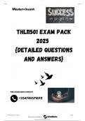 THL11501 EXAM PACK 2025  {DETAILED QUESTIONS AND ANSWERS}