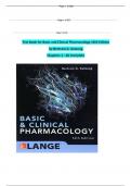 Test Bank for Basic and Clinical Pharmacology 14th Edition By Bertram G. Katzung Chapter 1-66 Complete Guide A+