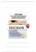 Test Bank - Bates’ Guide to Physical Examination and History Taking 13th Edition (Bickley), Chapter 1 - 27 > Download as a PDF <