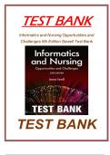 Informatics and nursing opportunities a...enges 6th edition sewell test bank