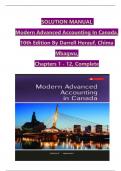 Solution manual for Modern Advanced Accounting In Canada, 10th Edition By Herauf and Mbagwu, Verified Chapters 1 to 12, Complete Newest Version