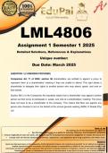 LML4806 Assignment 1 (COMPLETE ANSWERS) Semester 1 2025 - DUE March 2025