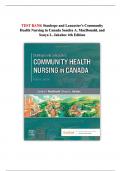 Test Bank - Stanhope and Lancasters Community Health Nursing in Canada, 4th Edition (MacDonald), Chapter 1-18 || All Chapters 2025