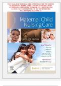 TEST BANK FOR MATERNAL CHILD NURSING CARE 7TH EDITION  BY SHANNON E. PERRY, MARILYN J. HOCKENBERRY, MARY  CATHERINE CASHION FULL TESTBANK ALL CHAPTERS 1-50||  LATEST AND COMPLETE UPDATE 2025 WITH VERIFIED  SOLUTIONS|| GUARANTEED A+