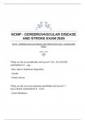 NCMP - CEREBROVASCULAR DISEASE AND STROKE EXAM 2025 |GUARANTEED PASS!!