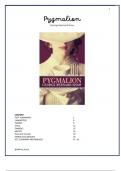 Pygmalion. For learner use only. Past papers used. Detailed ACT summaries