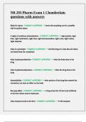 NR 293 Pharm Exam 1 Chamberlain questions with answers