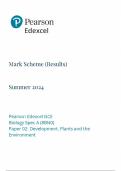 AS-Level EDEXCEL 2024 Biology A (Salters Nuffield) Paper 2 Mark Scheme