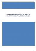 Summary MRL3702 LABOUR LAW NOTES ALL CHAPTERS COMPLETE LATEST UPDATE 2025