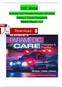 TEST BANK Paramedic Care: Principles & Practice, 6th edition Volume 4: Trauma Emergencies (Bledsoe) All Chapter 1 to 11 Complete Newest Edition Instant Download PDF