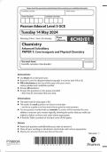 AS-Level & A-Level EDEXCEL 2024 Chemistry All Question Papers Including All Mark Schemes