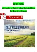 TEST BANK For Introduction To Theories of Learning 10th Edition (Olson), All Chapters 1 - 16 Fully Covered Newest Version Instant Download as a PDF