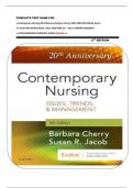 COMPLETE TEST BANK FOR _  Contemporary Nursing 8th Edition by Barbara Cherry DNSc MBA RN NEA-BC Susan  R. Jacob PhD MS RN (2019) ||ALL CHAPTERS (01 – 29) ||VERIFIED ANSWERS || 978-0323554206 COMPLETE GUIDE||GRADE A+