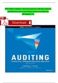 TEST BANK Auditing: A Practical Approach with Data Analytics 2nd Edition by Laura Davis Wiley, Johnson and Moroney All Chapters 1-16 Complete Newest Edition Instant Download PDF