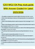 C213 WGU OA Prep study guide  With Answers Graded A+ Latest  2025/2026